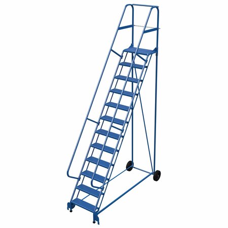VESTIL 156 H Steel Roll A Fold Ladder, 58 deg., Perf, 12 Step, 12 Steps LAD-RAF-12-24-P
